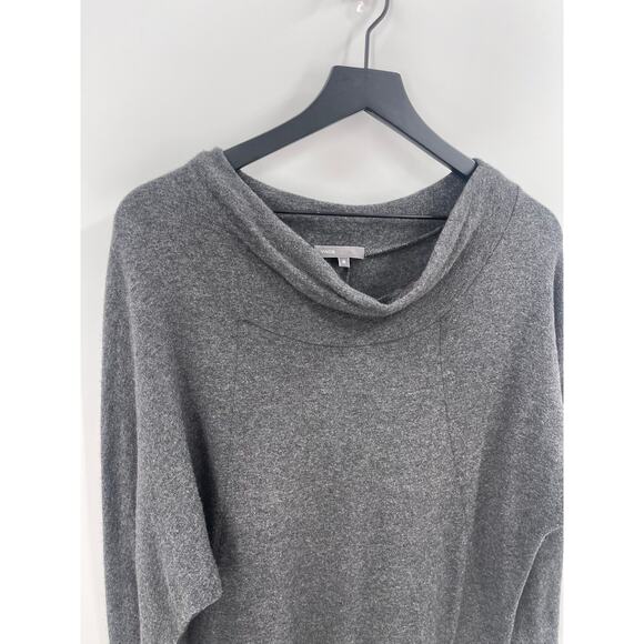 VINCE Grey Cowl Neck Tunic Length Sweater Size Medium - Picture 2 of 7